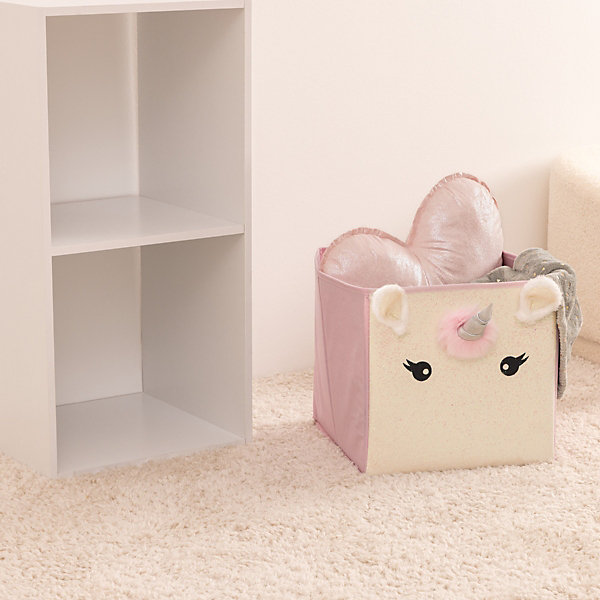 Bac de rangement enfant Licorne - rose - Atmosphera