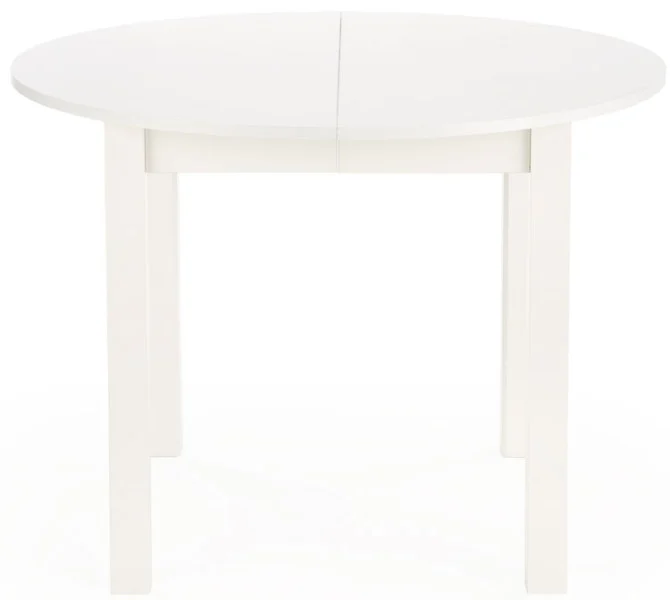 Biały okrągły stół rozkładany 102142 cm - Avrix