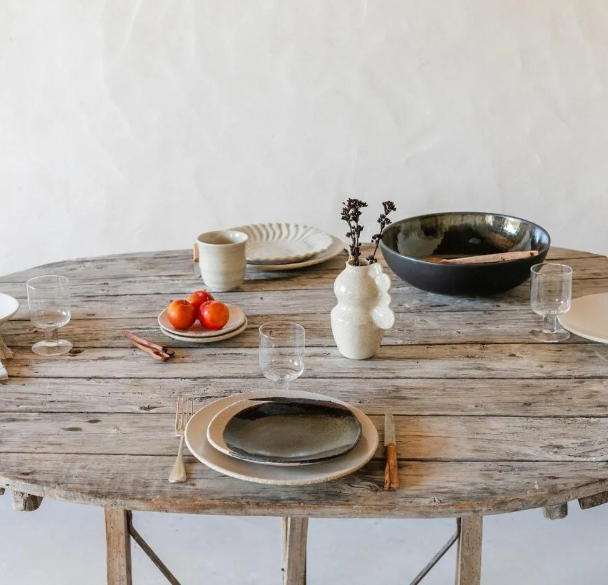 assiette plate ronde blanc