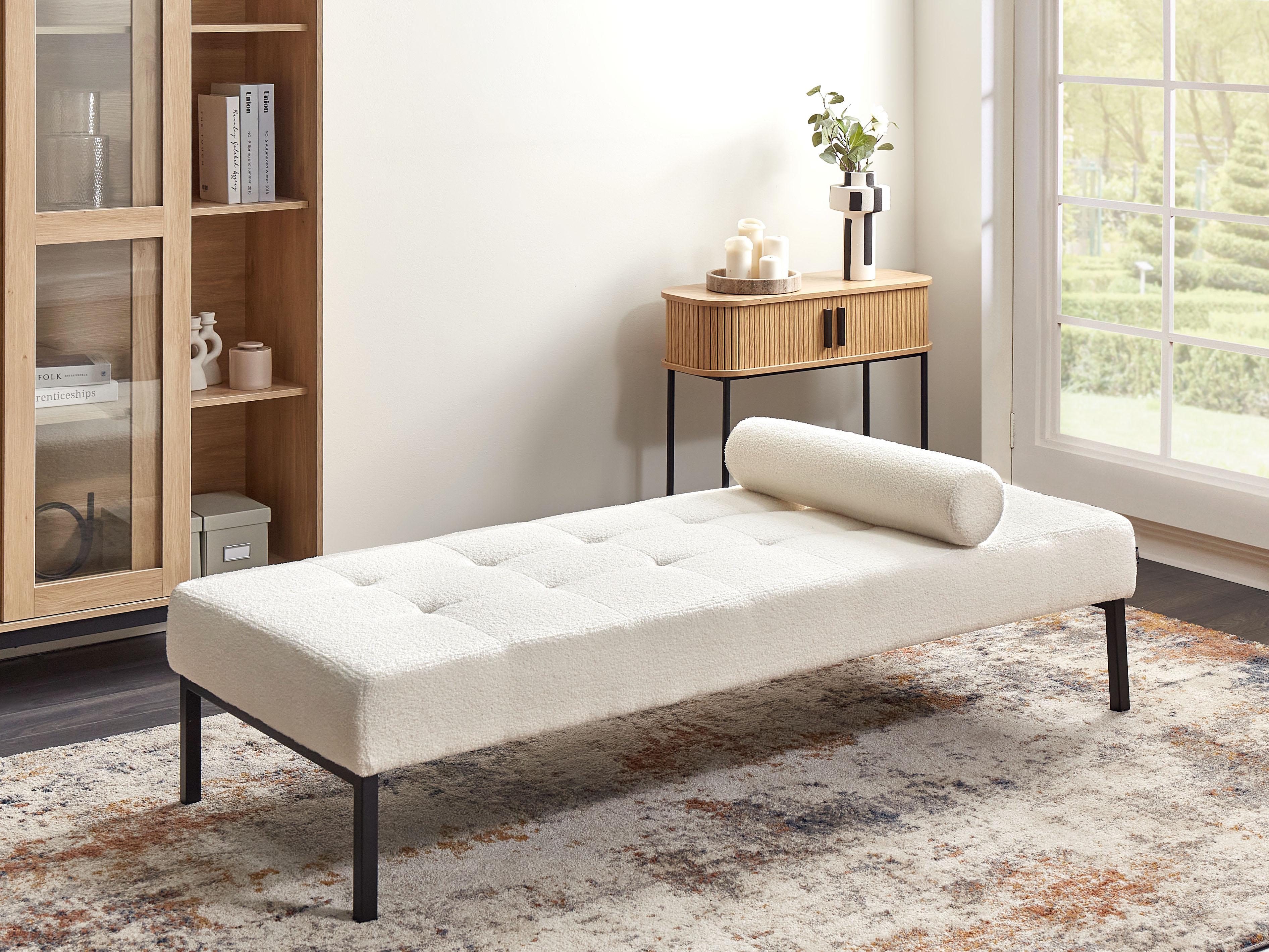 Chaise Longue CHINON Boucle White