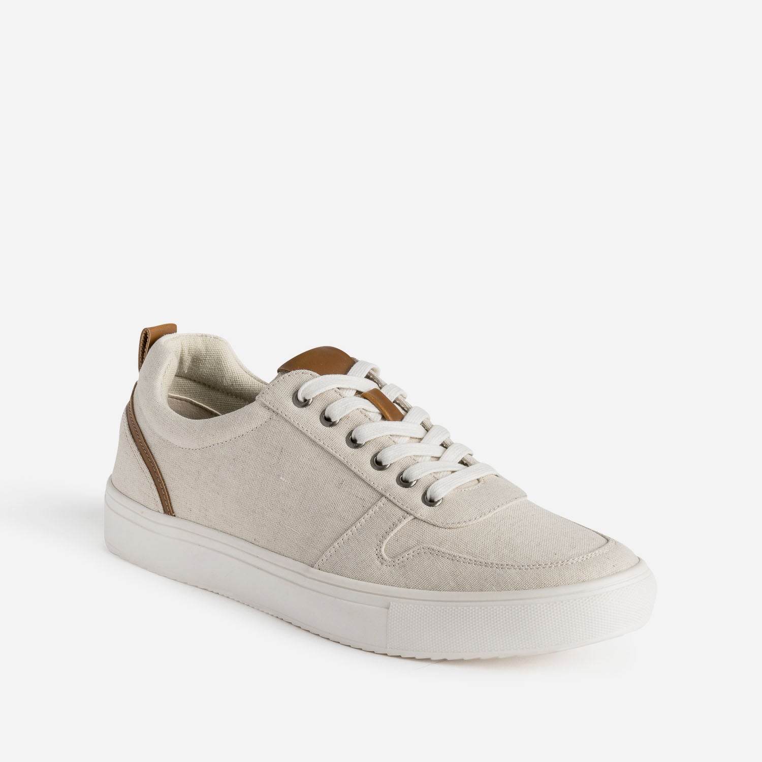Tennis beige chiné en toile