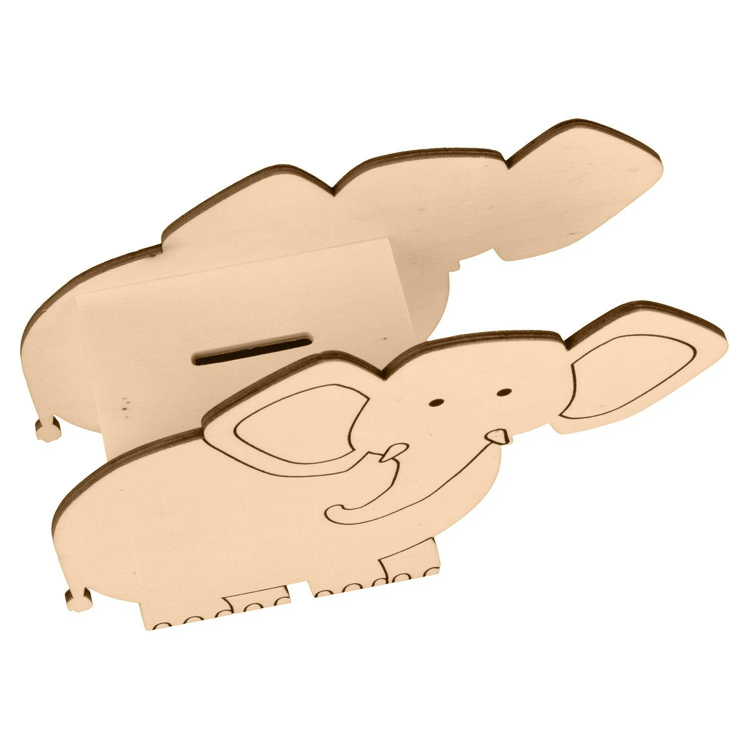 - Tirelire éléphant en bois