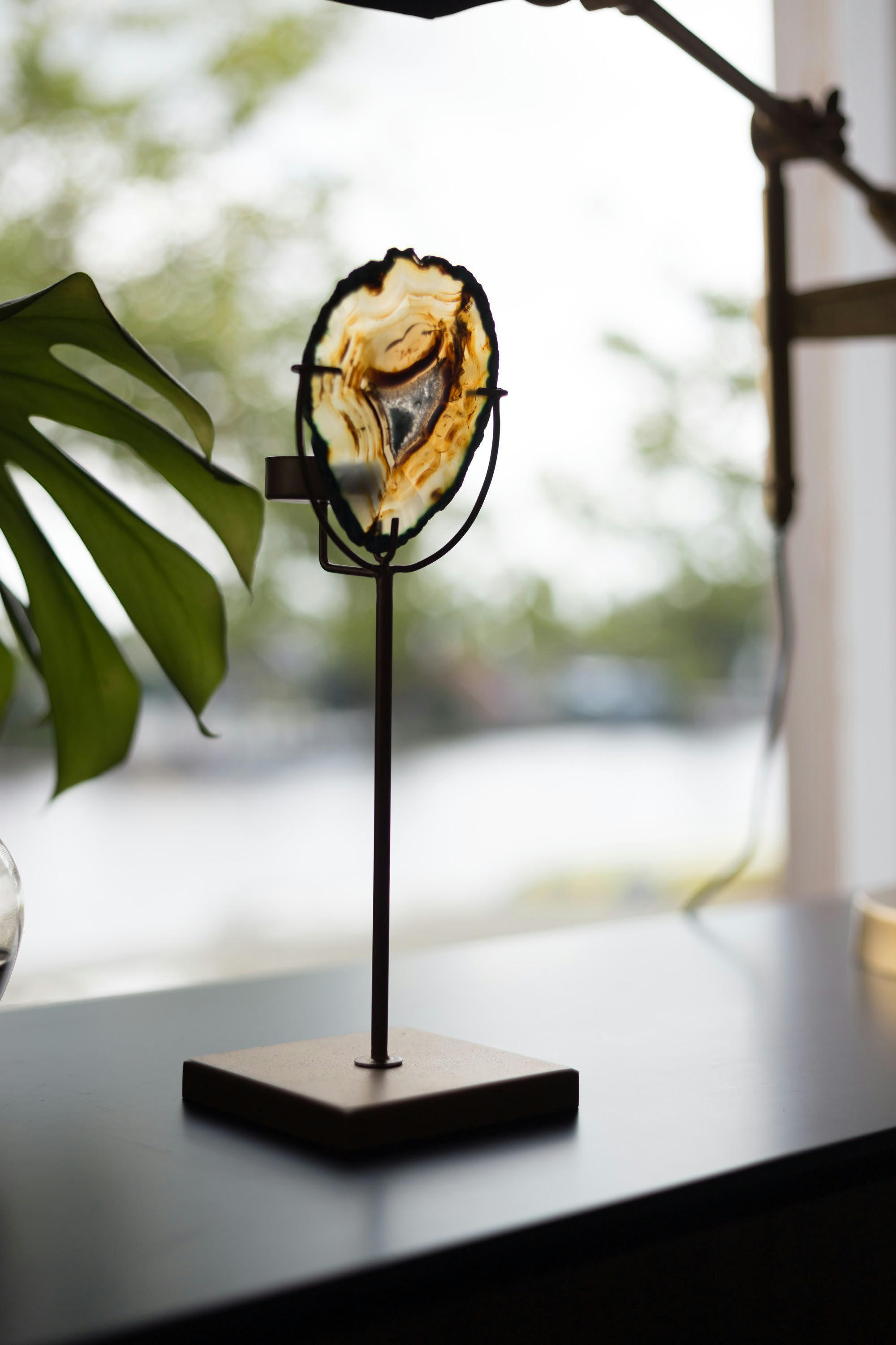 GEM - Bougeoir en pierre jaune