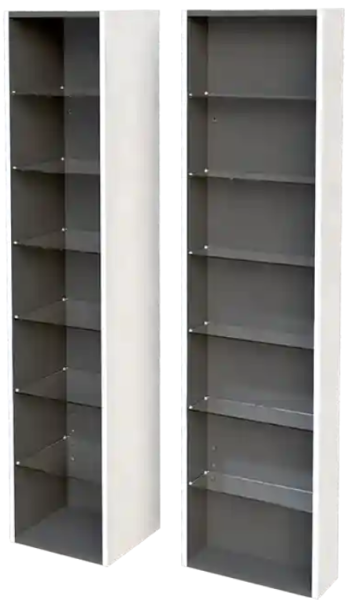Ryflowana Szafka Łazienkowa Wysoka 35cm 1 Drzwi Biały Mat