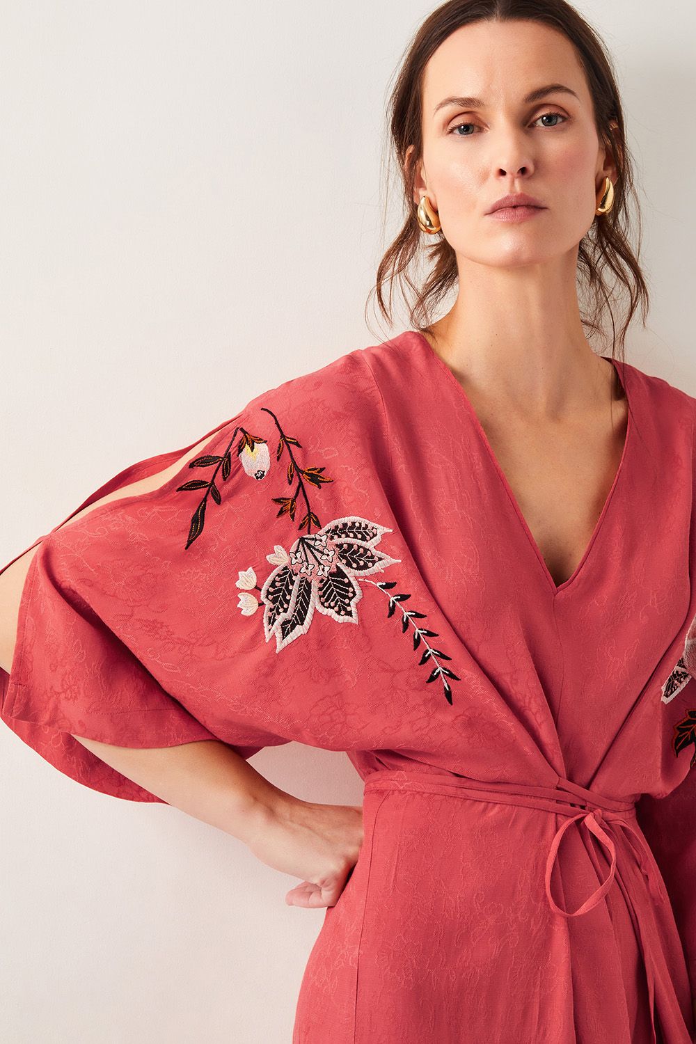 Monsoon Jasmine Kimono Midi Dress