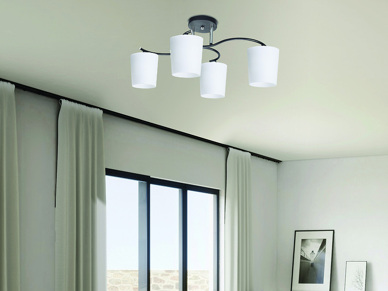 Lampa sufitowa Esnyr 4-punktowa metalowa czarna