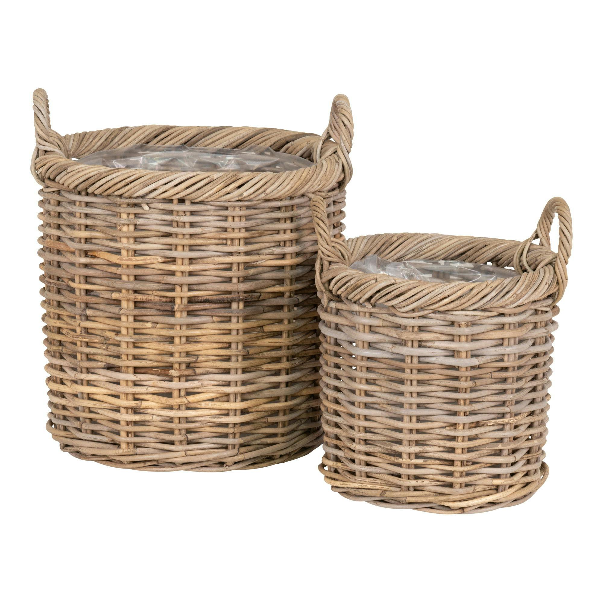 Cache-pot haut pour plantes ou graminées (lot de 2)