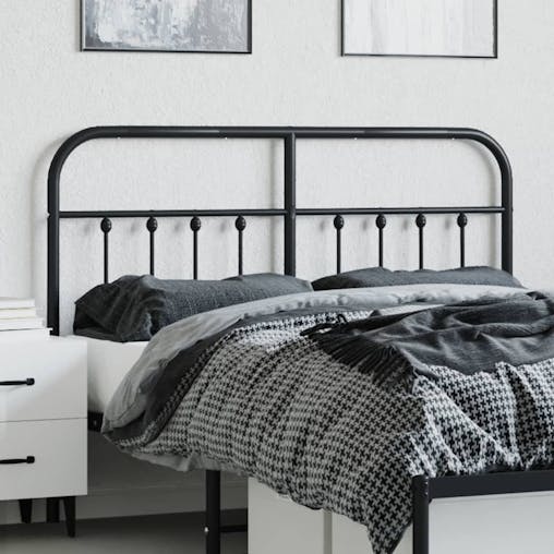NNEVL Metal Headboard Black 137 cm