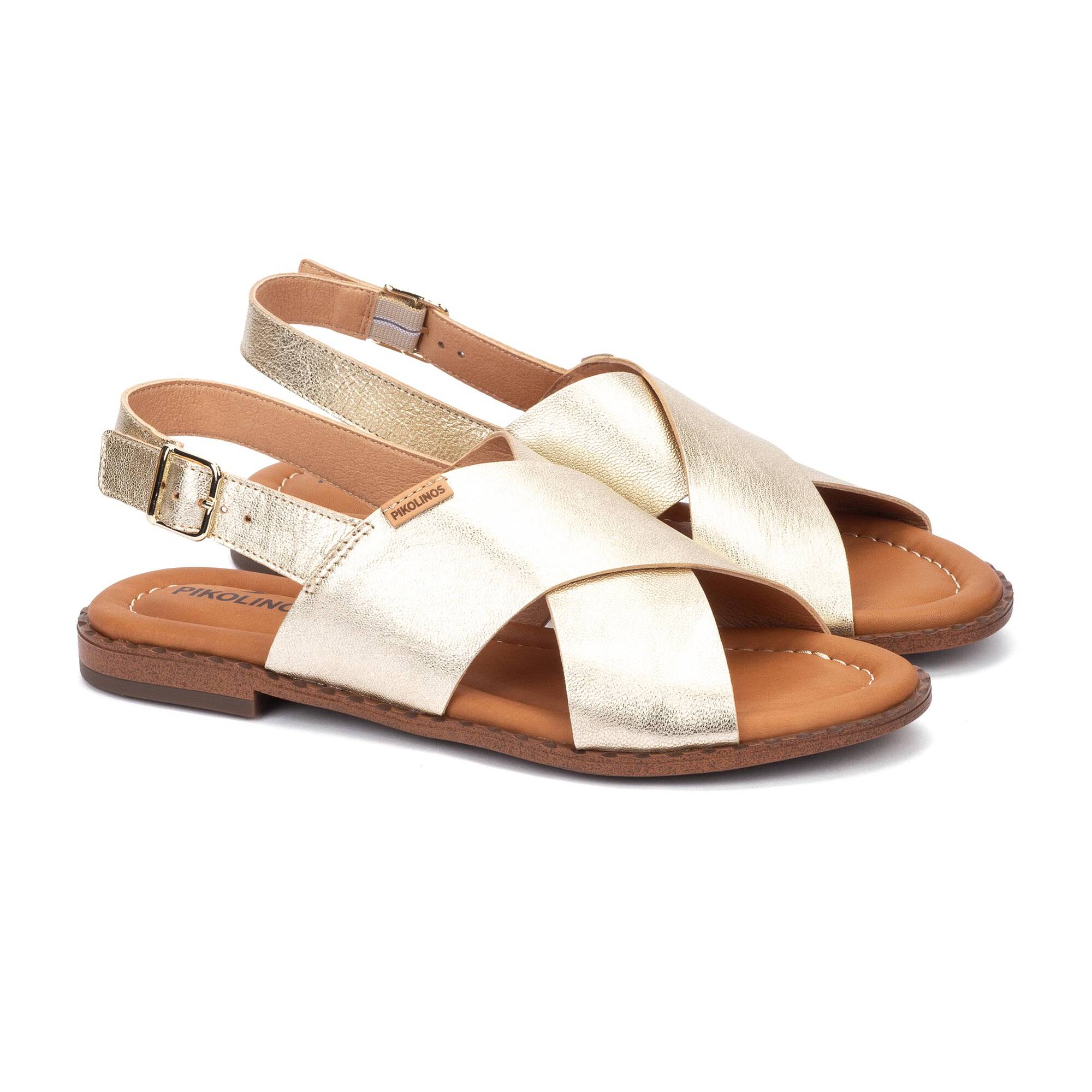 ALGAR - Sandalias planas con hebilla para mujer