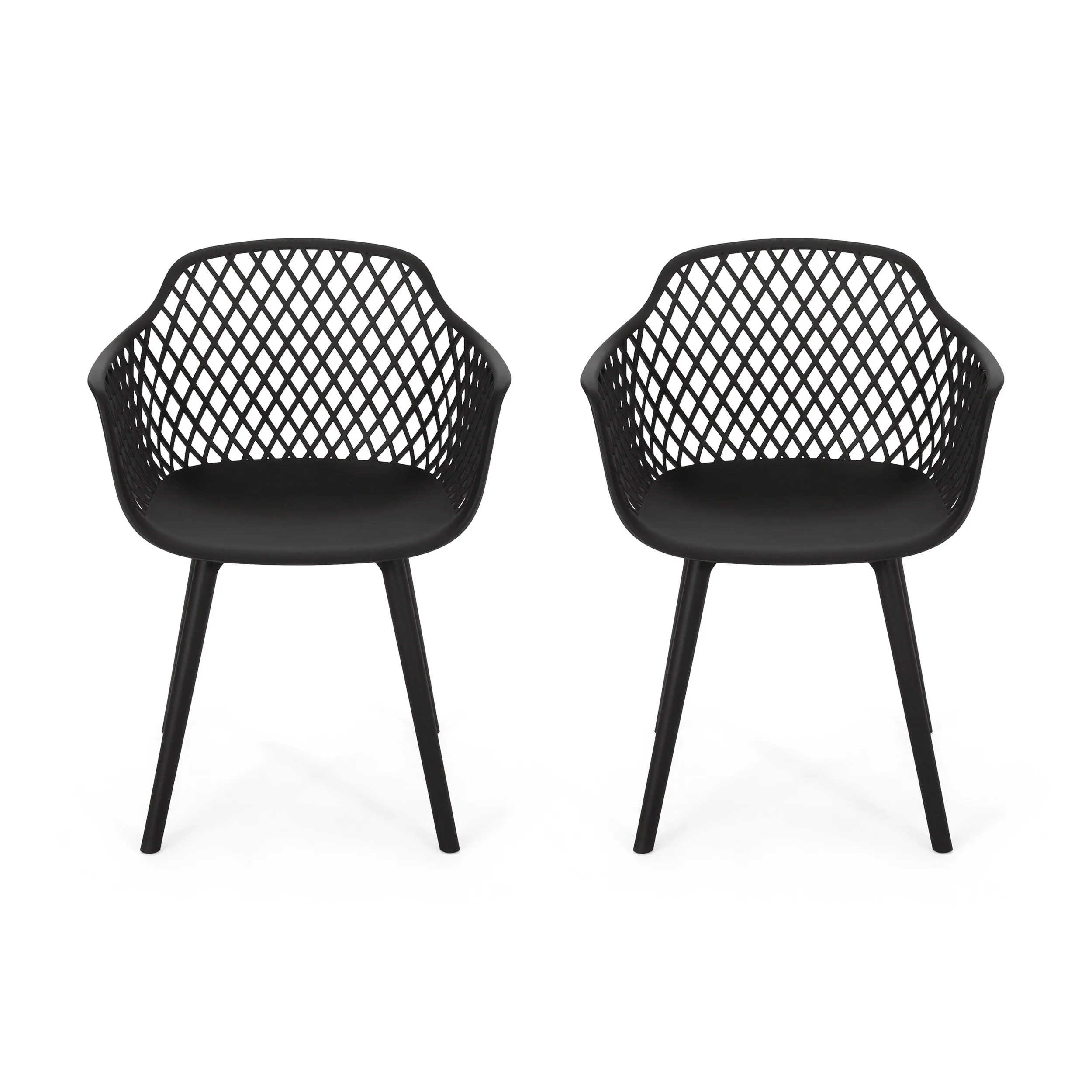 Christopher Knight Home Poppy Outdoor Modern Dining Chair (Set of 2)