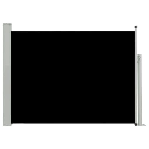 NNEVL Patio Retractable Side Awning 120x500 cm Black