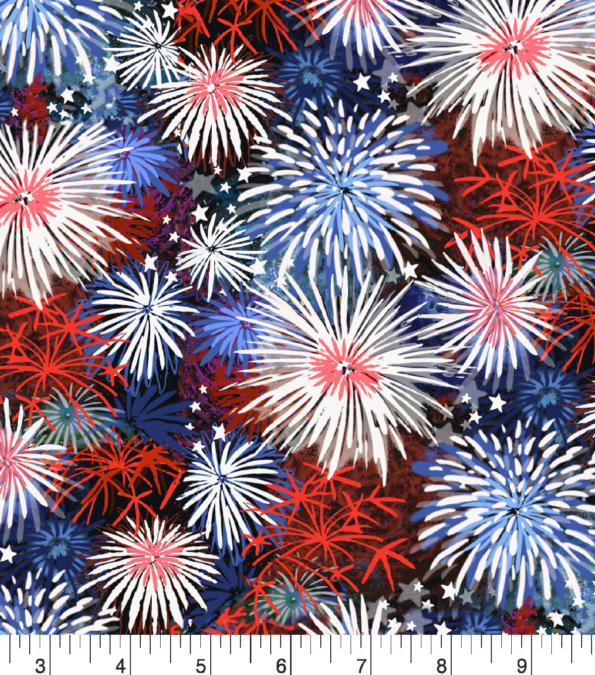 Springs Creative Patriotic Fireworks Cotton Fabric