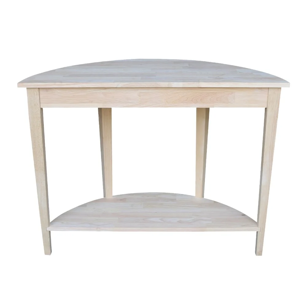 Half-moon Unfinished Modern Console Table