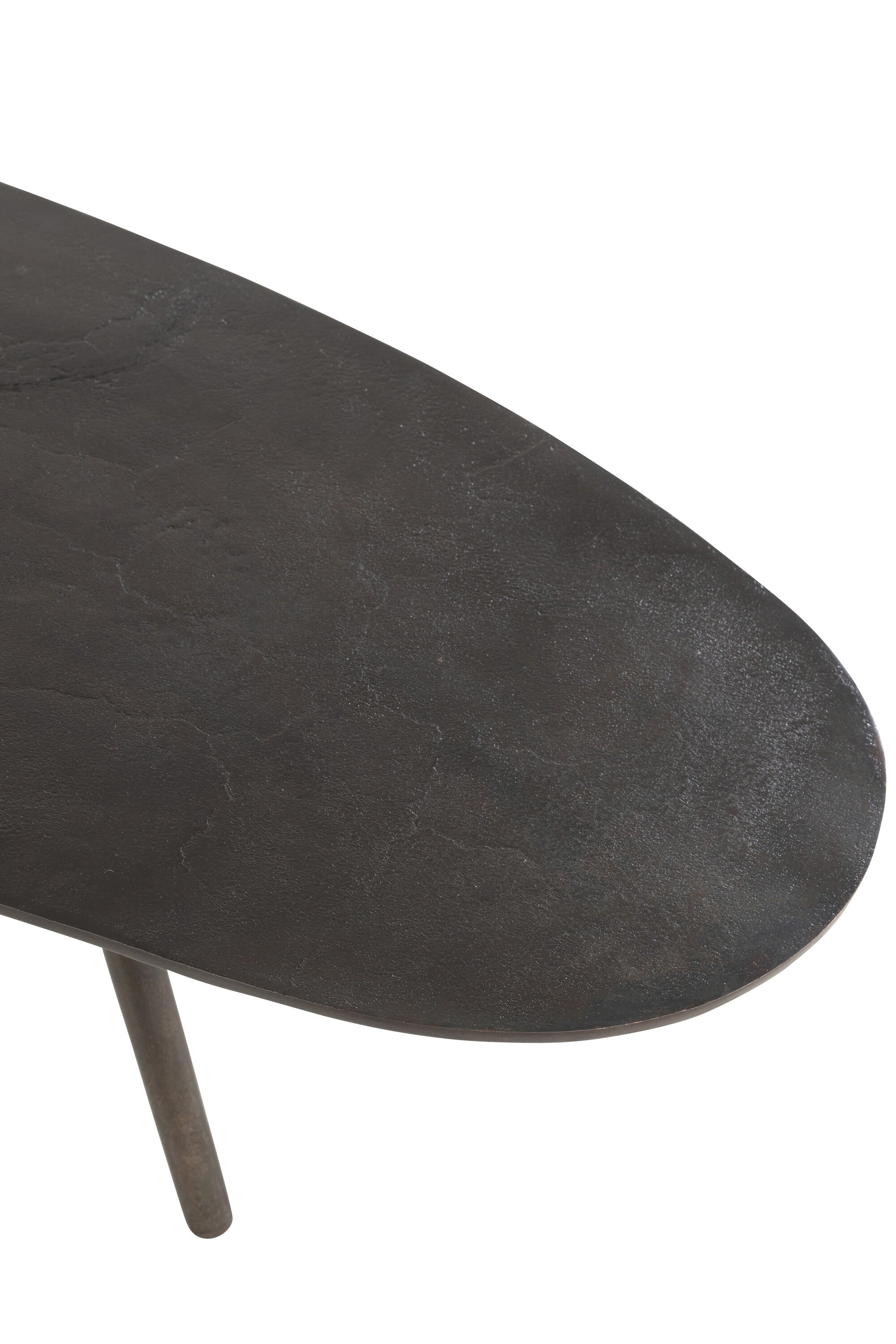 J-Line salontafel Druppel - aluminium/ijzer - zwart - large