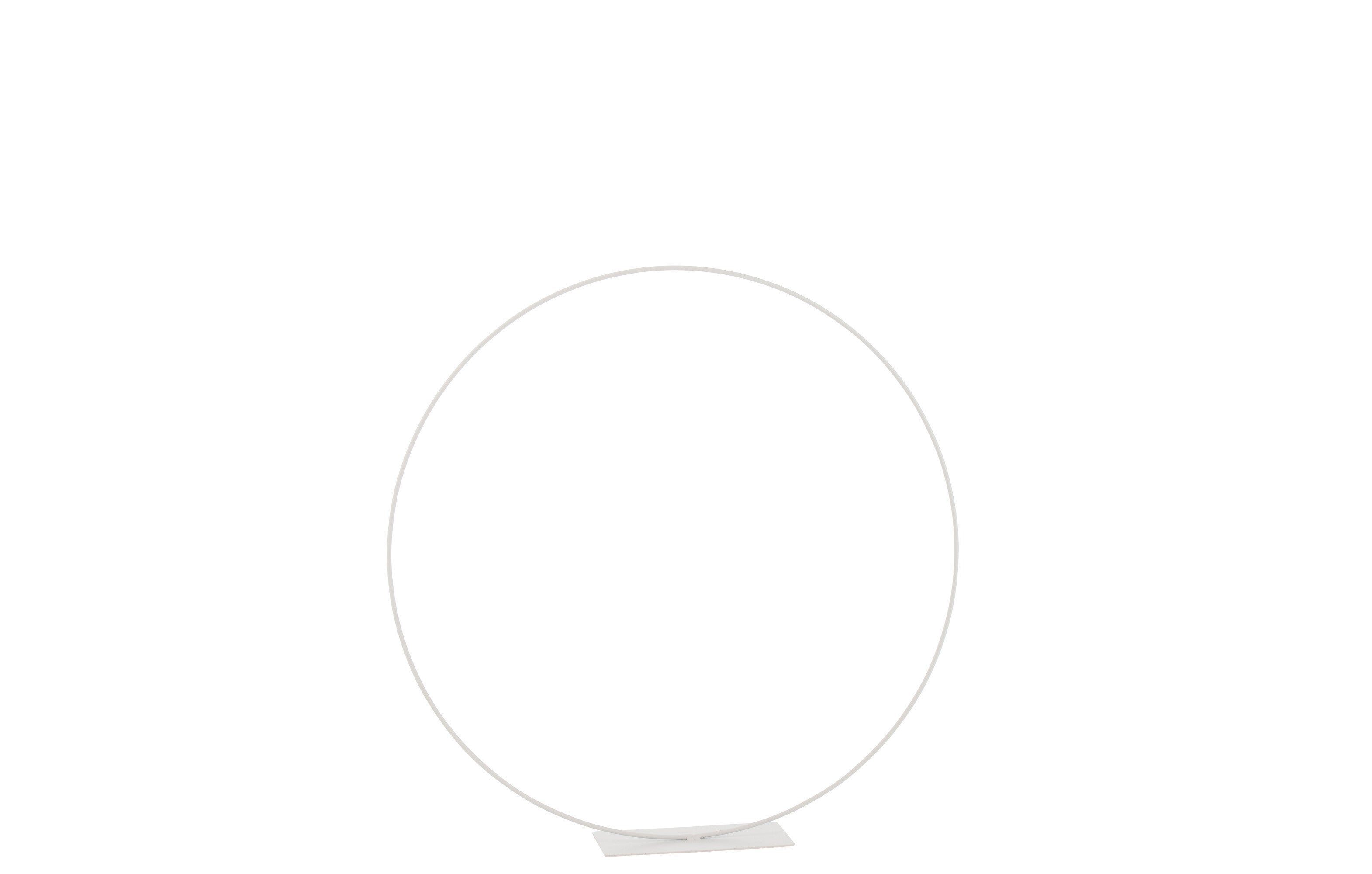 J-Line decoratie Ring Op Voet - metaal - wit - medium - Ø 60 cm