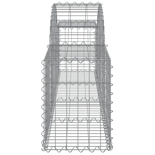 NNEVL Arched Gabion Baskets 3 pcs 200x30x40/60 cm Galvanised Iron