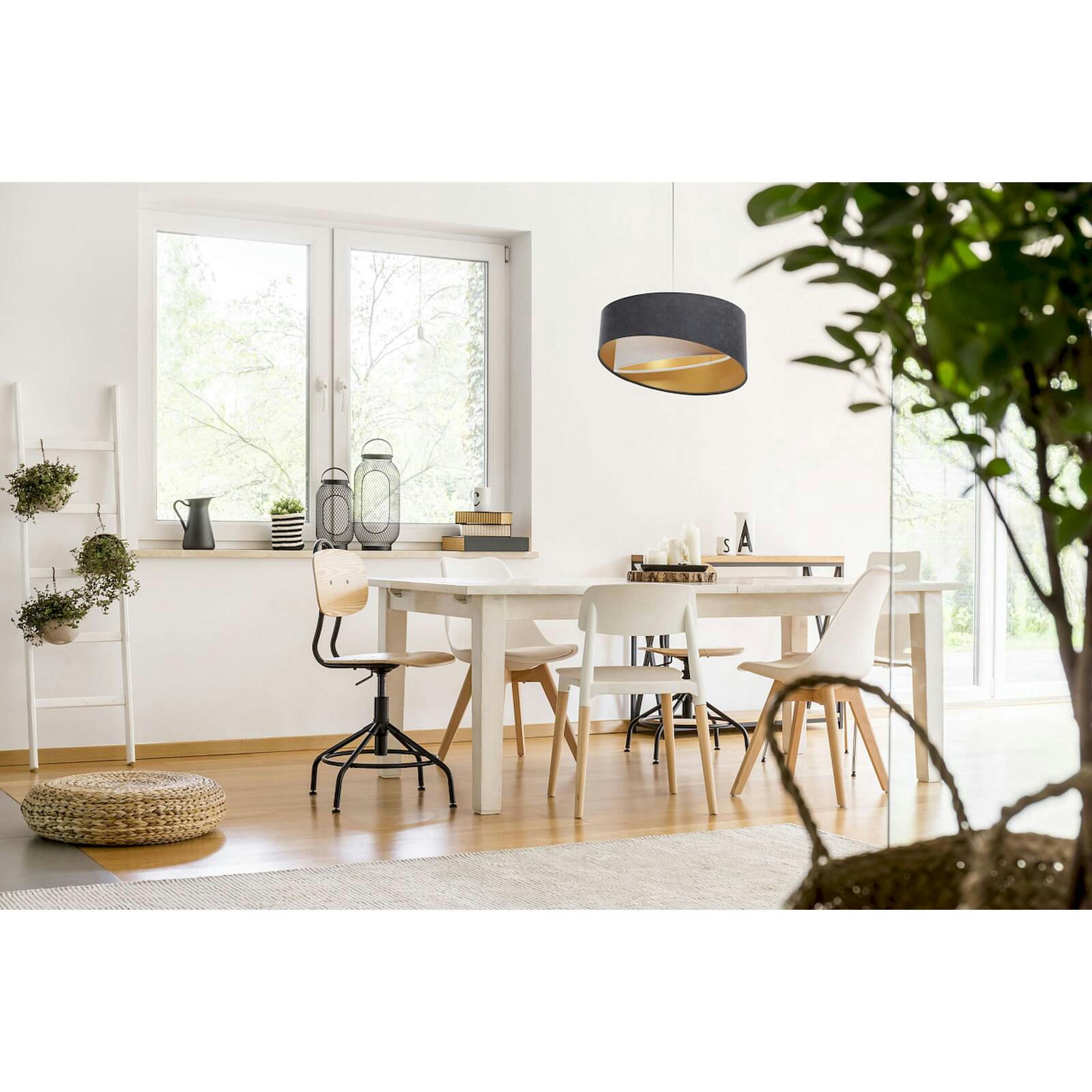 GALAXY ECO - Suspension Tissu Gris 45x45x21 cm