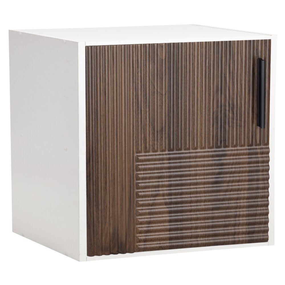 Set de 3 portes pour meuble Cube box 32x32cm bois marron