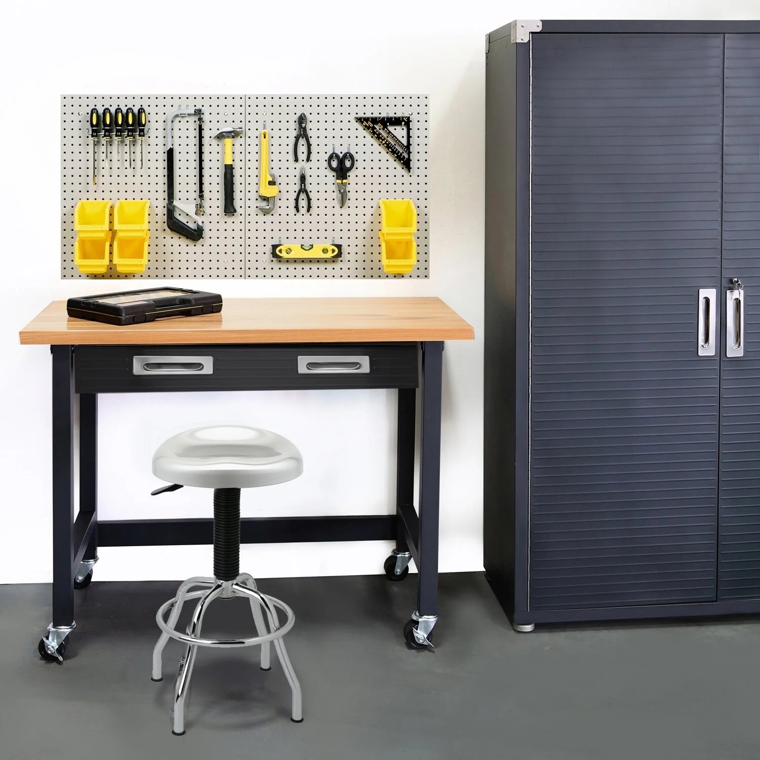 Seville Classics UltraHD® 48” Rolling Wood Top Workbench