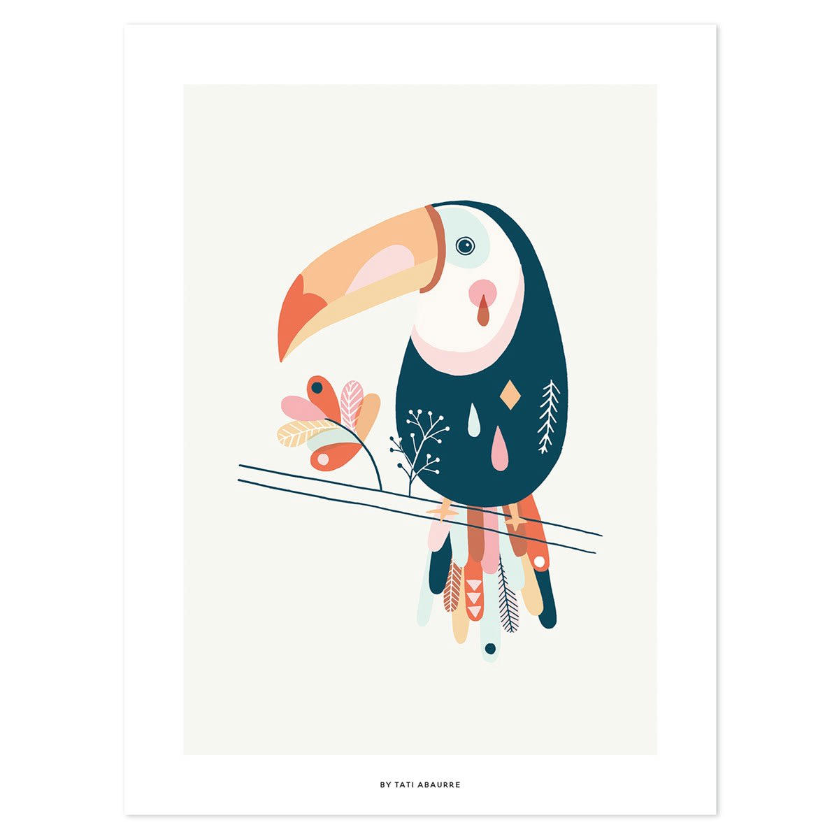 PARADISIO - Affiche toucan en Papier Multicolore
