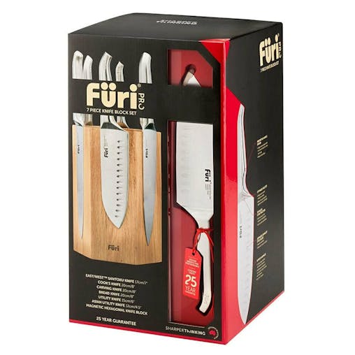 Furi Pro 7Pc Magnetic Hexagonal Block 7 Piece Knife Set