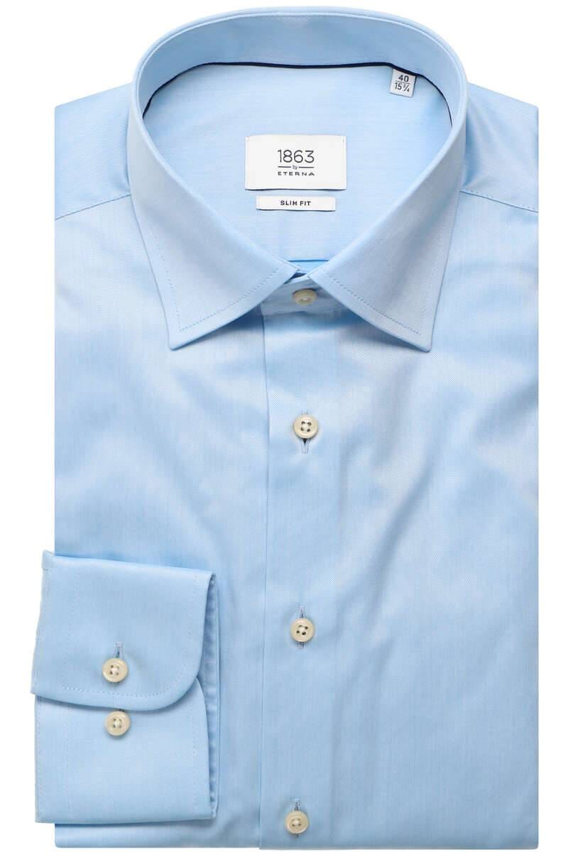 ETERNA 1863 Slim Fit Hemd hellblau, Einfarbig (extra langer Arm)