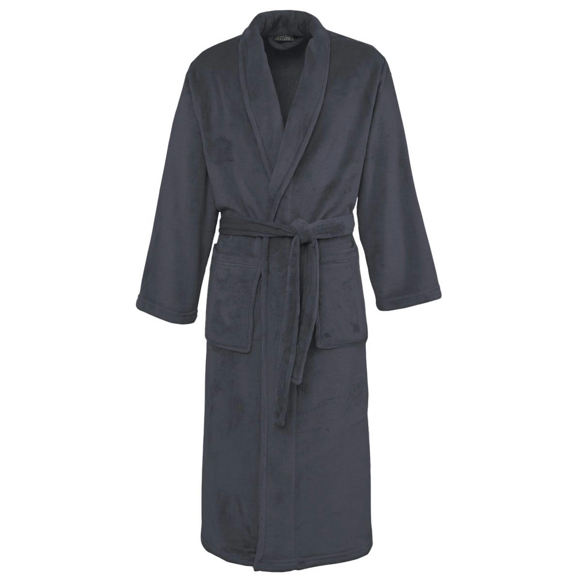 KOMO - Peignoir polaire chaud & doux Silver Grey S