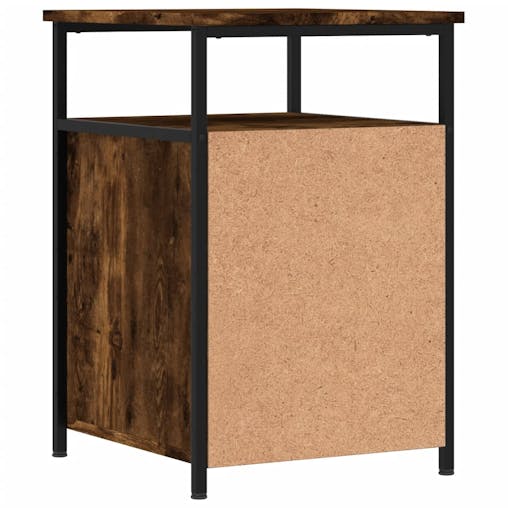 NNEVL Bedside Cabinets 2 pcs Smoked Oak 40x42x60 cm Engineered Wood