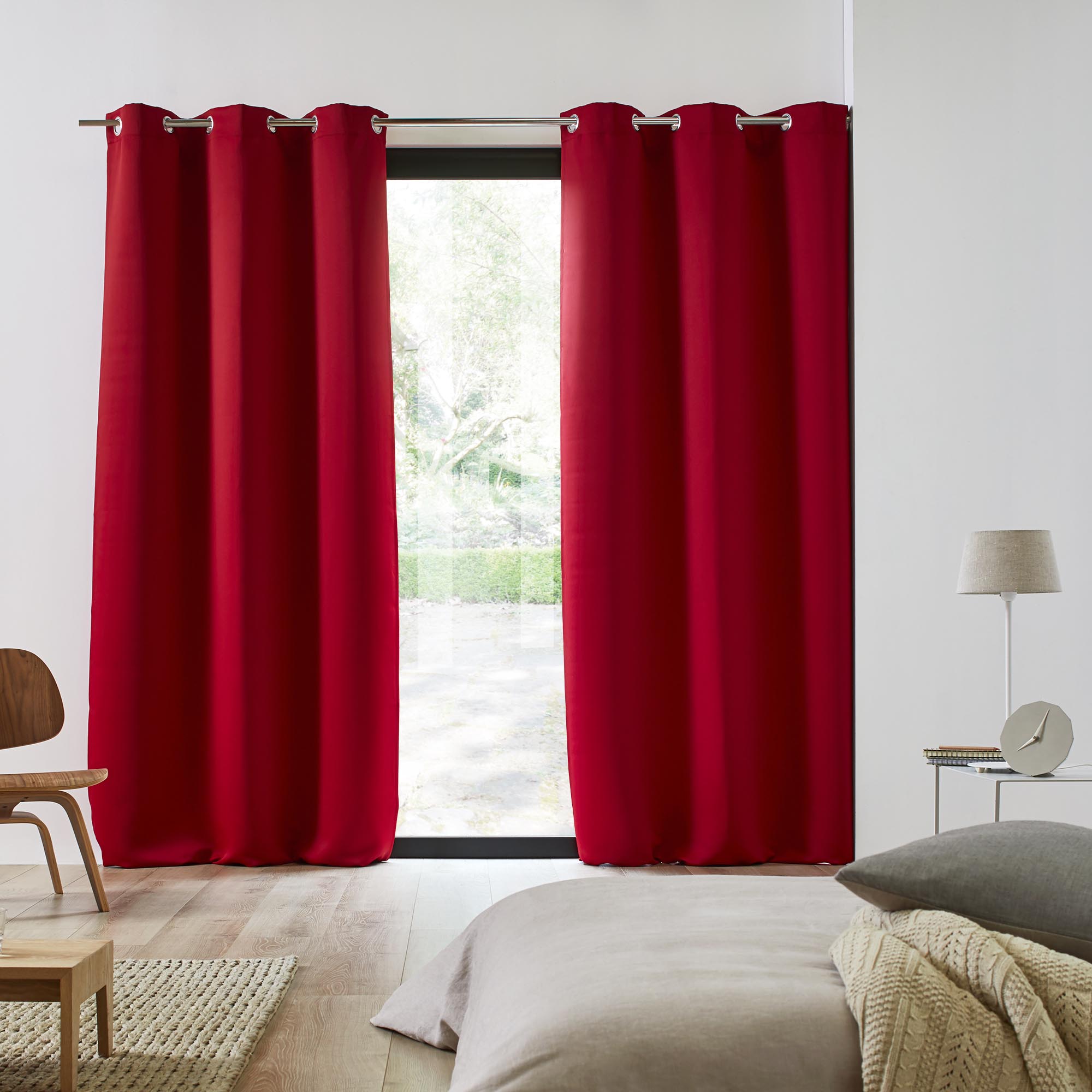 Madura Gordijn Blackout helder rood 117x137 cm