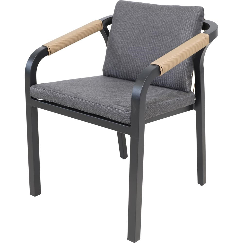 Lesli Living bistrostoel Rimini - zwart - 58x60x75cm - set van 4