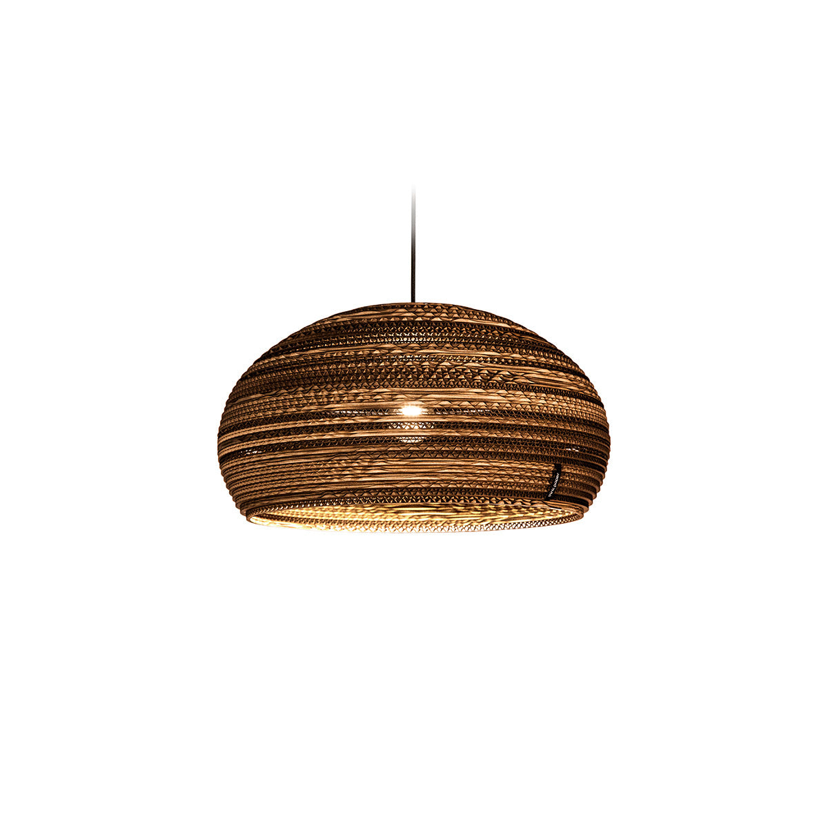 Think Paper hanglamp Dandy - 1 lichts - 44 x 200  cm - bruin
