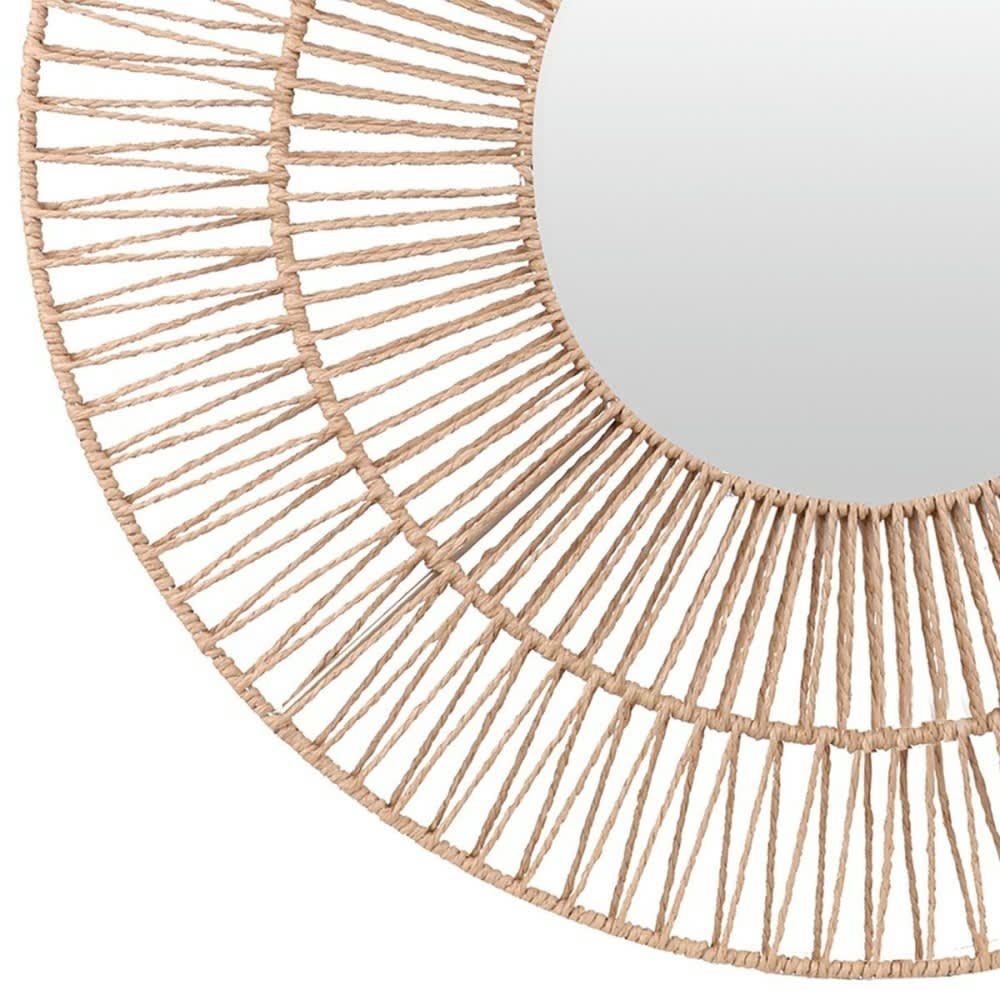 RAPHIA - Miroir rond raphia D50cm