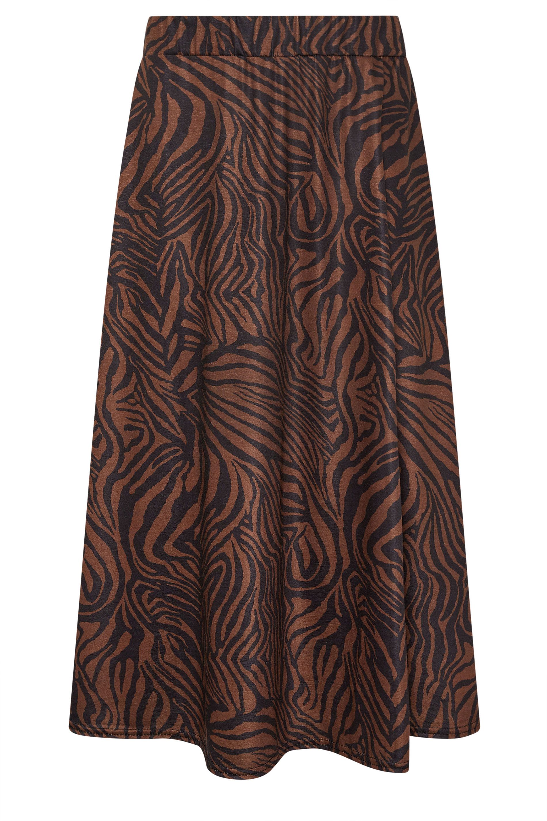 M&Co Zebra Print Midi Skirt