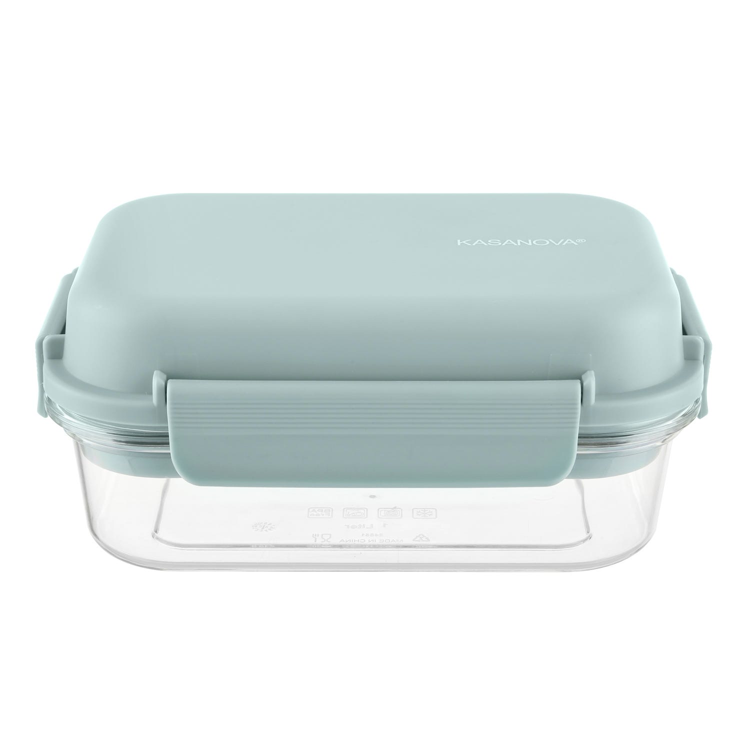 Lunch box per poke a scomparti azzurro