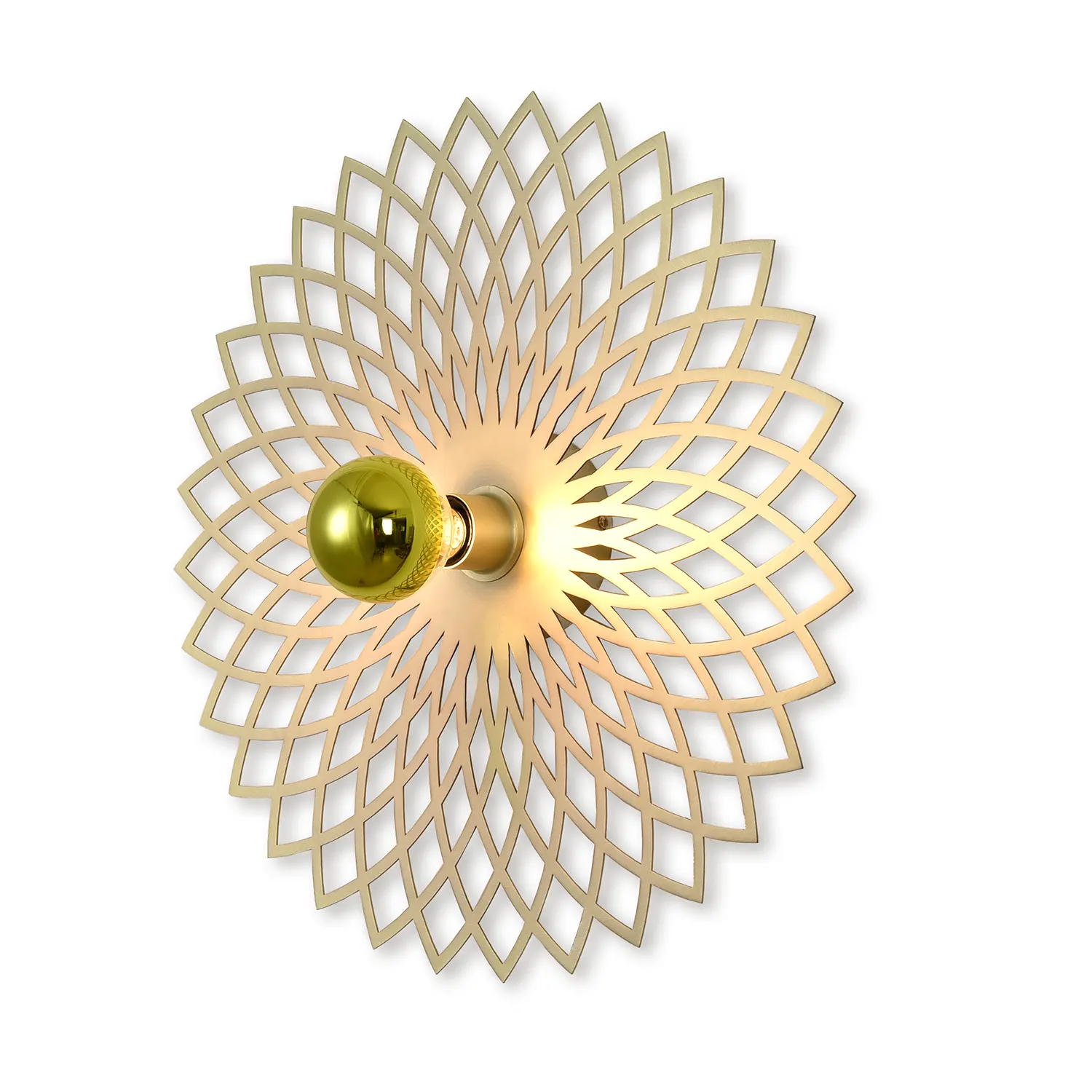 Ylumen wandlamp Ombra - 1 lichts - 8 x 50  cm - mat goud