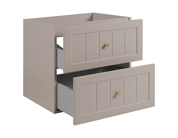 Meuble sous lavabo de style classique, cachemire, 60 x 57 x 46 cm