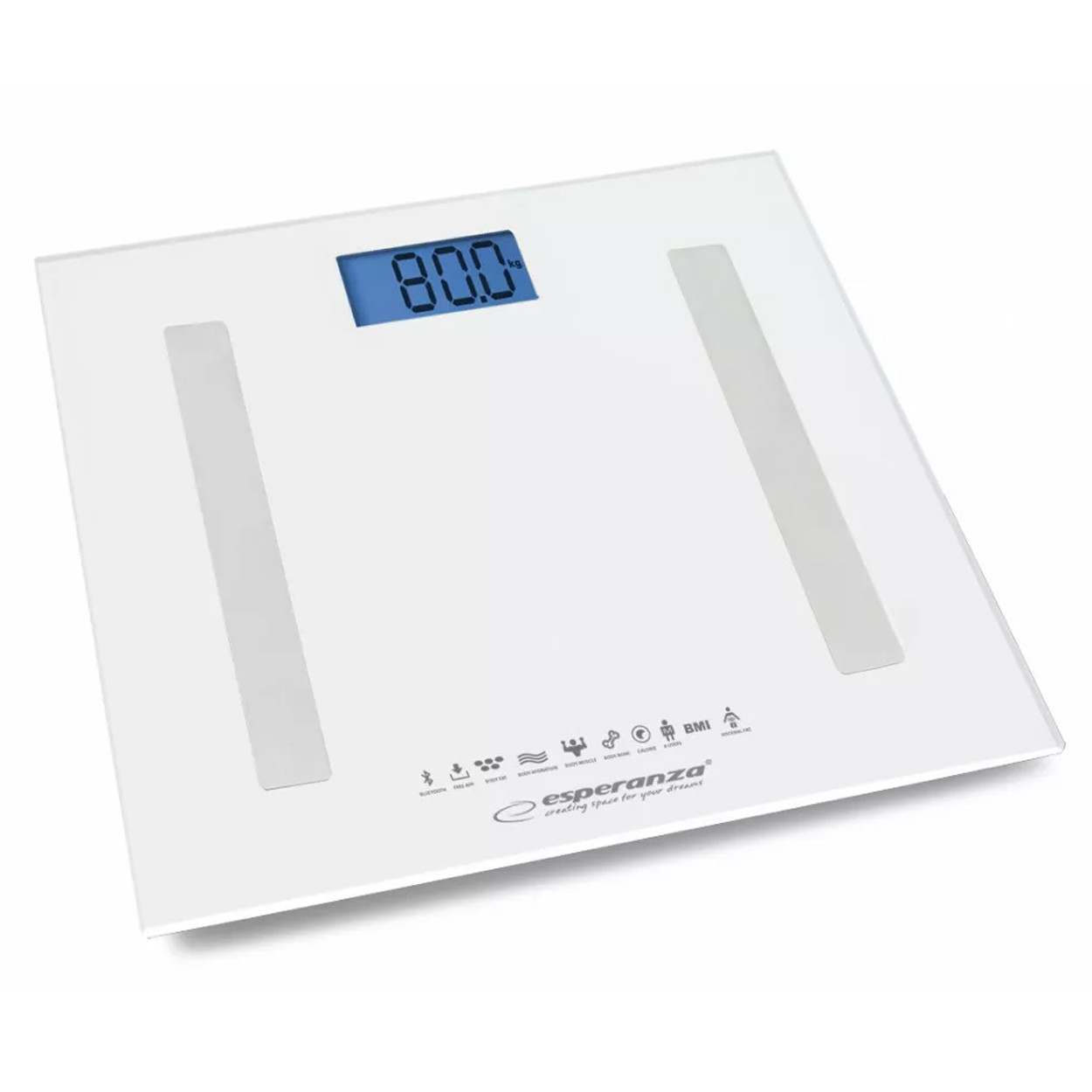 Waga łazienkowa Esperanza B.FIT EBS016W biała 180 kg Bluetooth