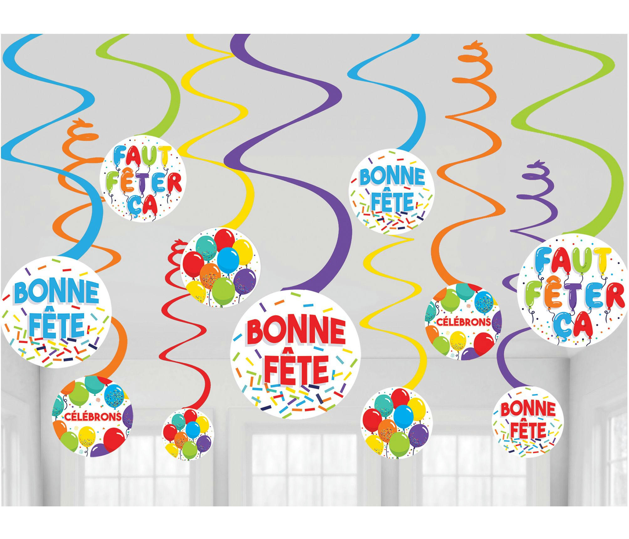 Bonne Fete Swirl Decoration