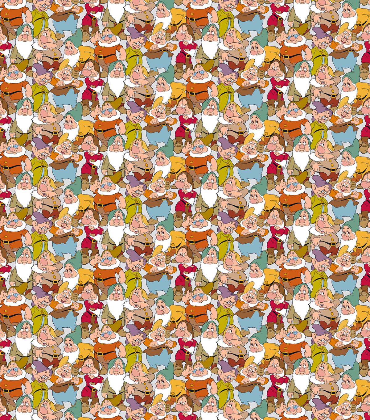 Snow White Icon Packed Disney Cotton Fabric