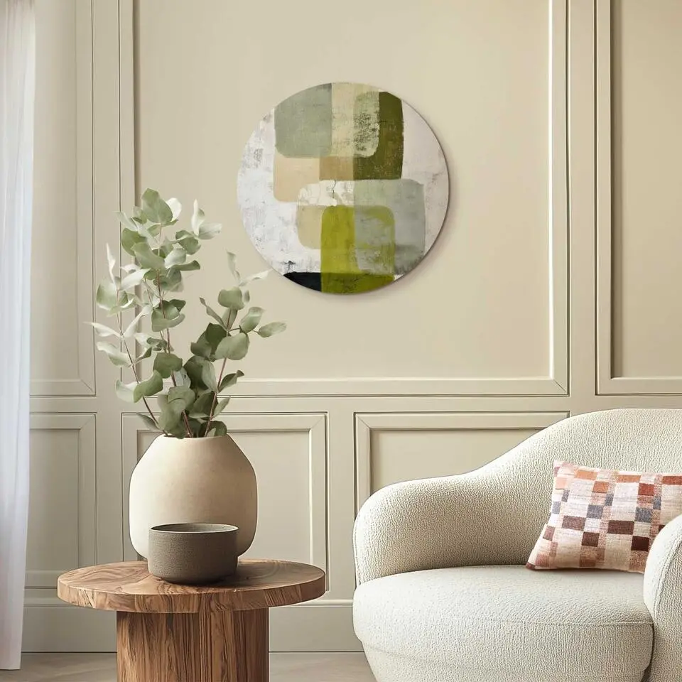 Glasschilderij Groentinten - &Oslash; 50 - Groen