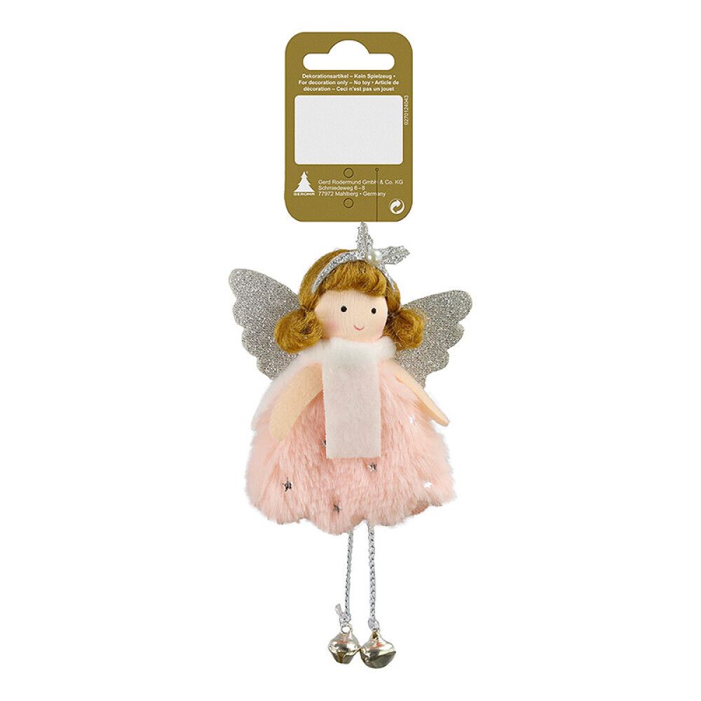 JULETREPYNT ENGEL 15CM ROSA