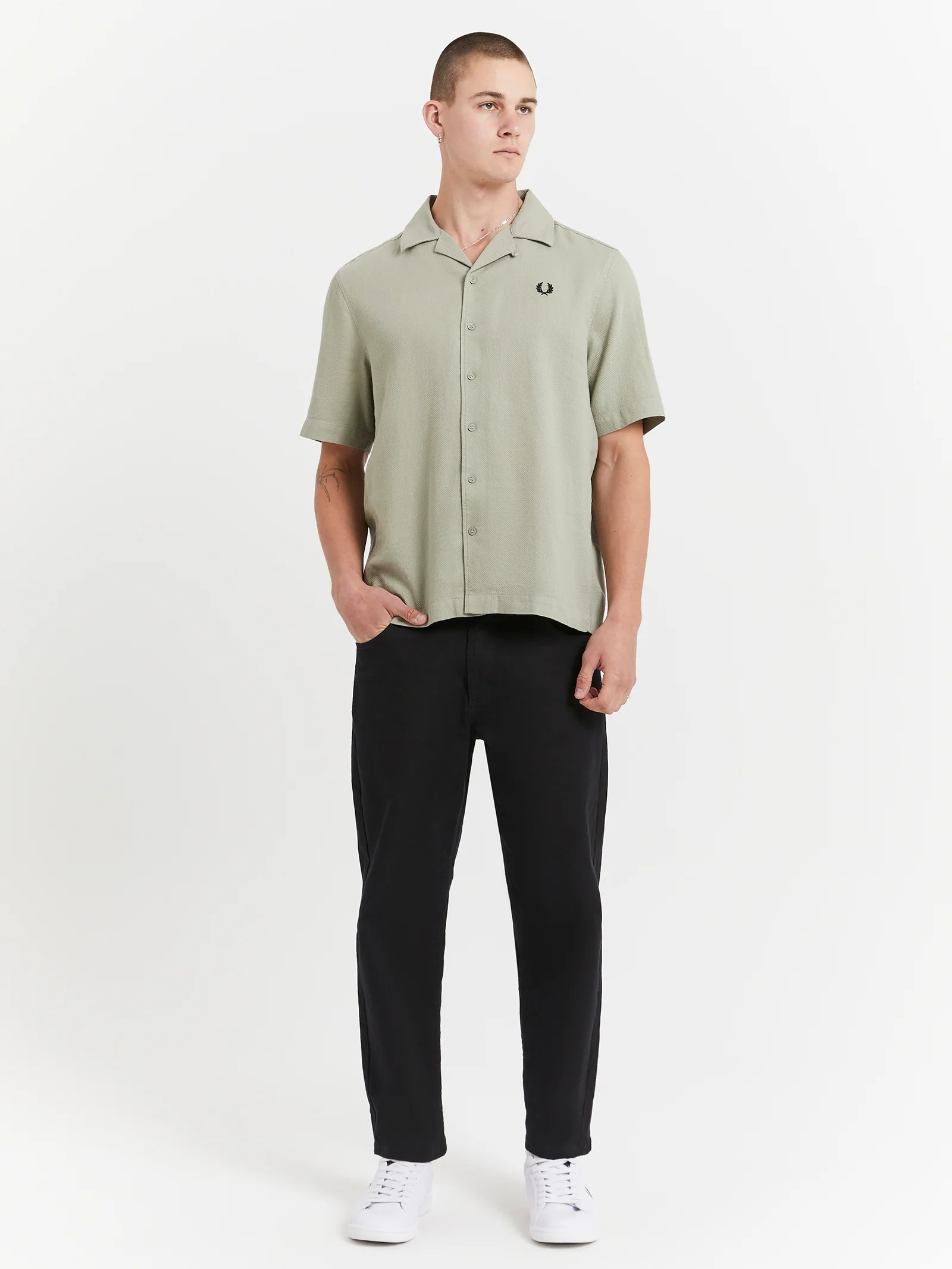 Linen Revere Collar Shirt