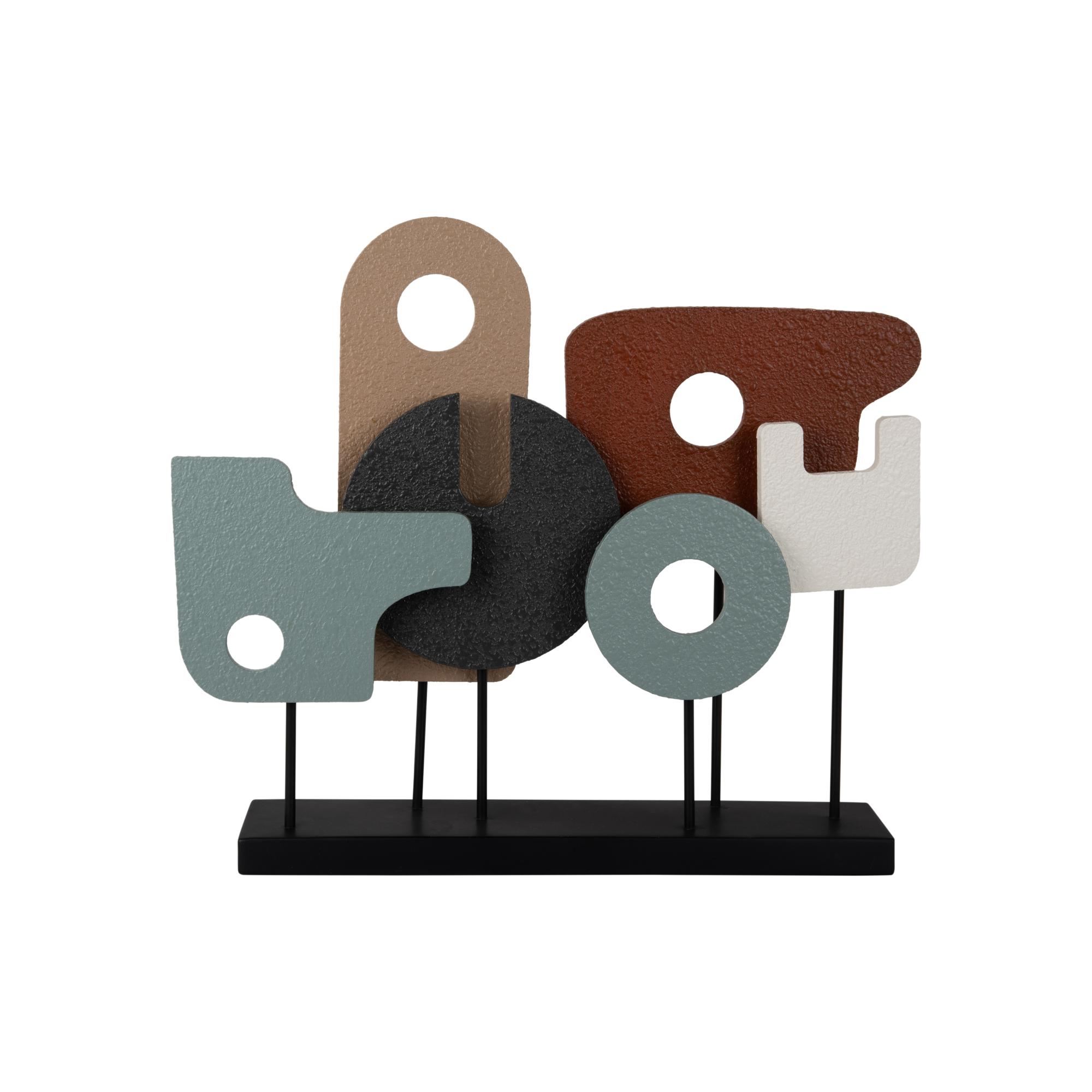 Present Time ornament Abstract Art - multicolor - 36x10x44.5cm
