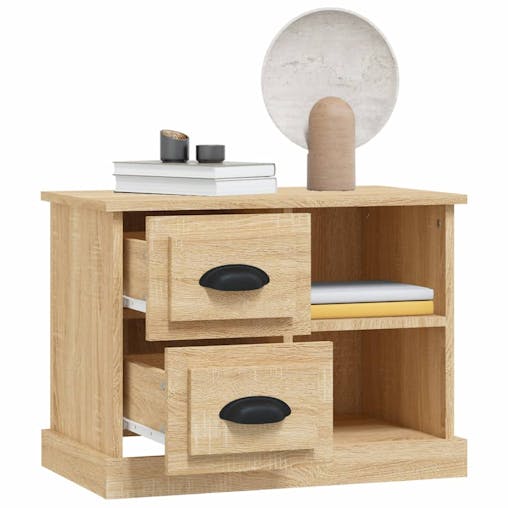 NNEVL Bedside Cabinet Sonoma Oak 60x35.5x45 cm