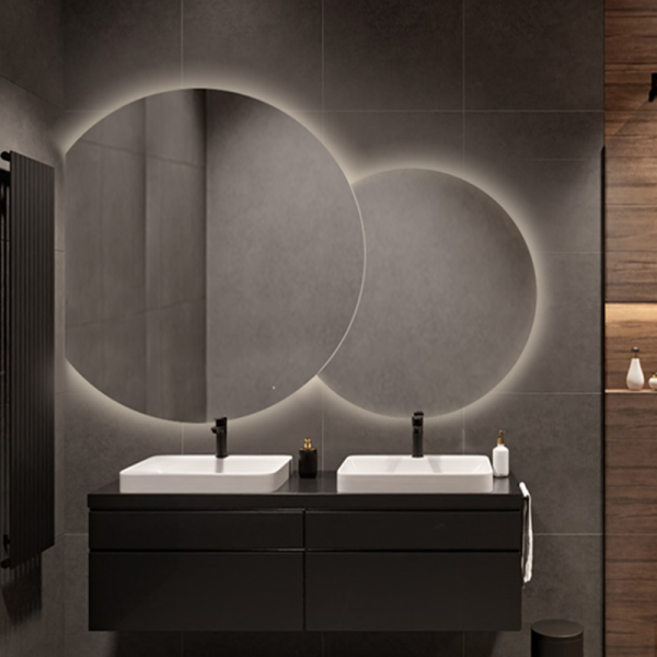 Zestaw luster okrągłych z podświetleniem - UNIVERSE CUT LED II