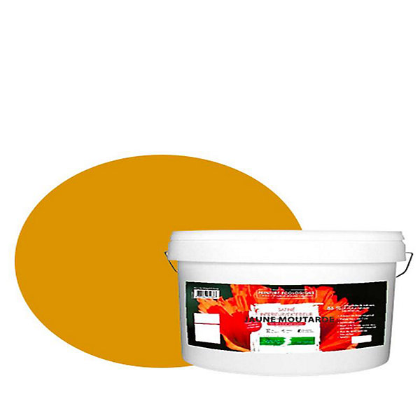 Jaune Moutarde Peinture interieur exterieur aspect satin Natura - Jaune Moutarde - 10L