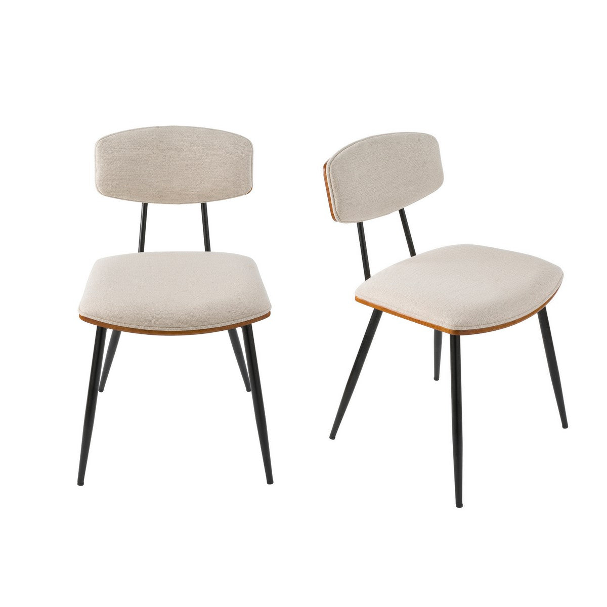 Signature - BABETTE Set van 2 stoelen - Beige - 45x45x79 cm