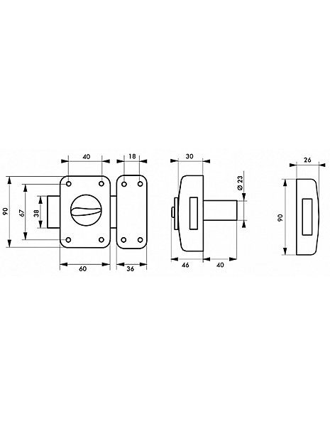 Lot de 30 verrous à bouton Corvette UNIKEY (achetez-en plusieurs, ouvrez avec la même clé), cylindre 40mm, 3 clés - THIRARD