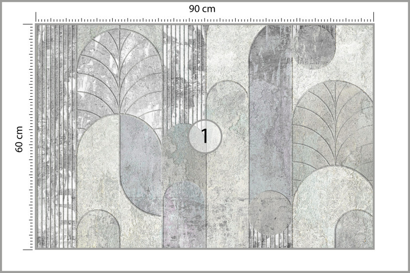 Fototapeta Wzór Geometryczny Na Betonie Mural 90x60cm