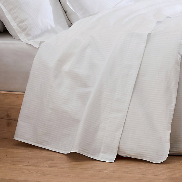 Housse de couette esprit grand hôtel (200x200 cm - Blanc)